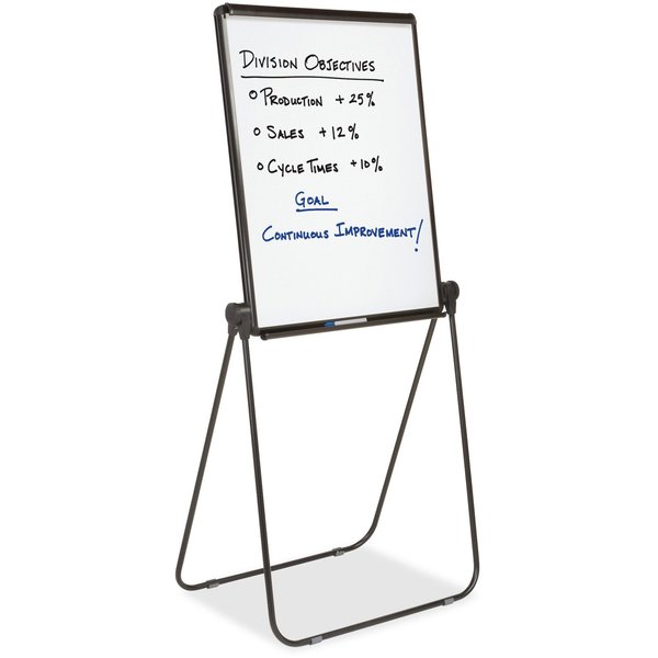 Quartet Adjustable Easel, 2-Sided, 27"x34", 39"-70"H, Black QRT101EL